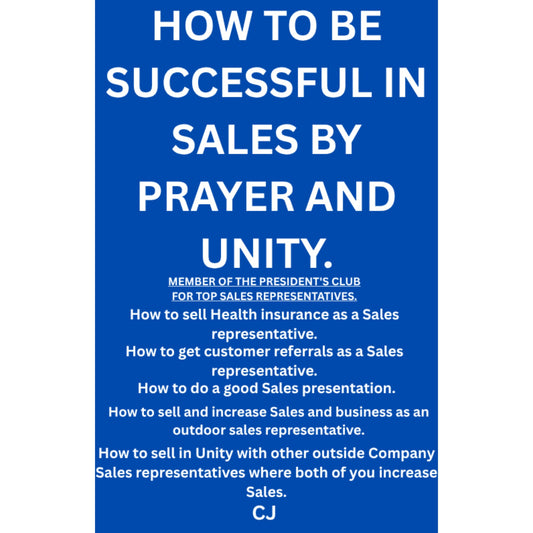 Business Sales Ebook by Prayer and having Unity.